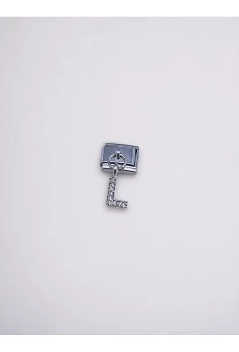 Sallantılı Harf Charm L Gümüş Renk