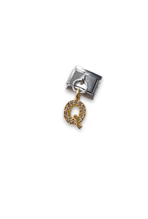 Sallantılı Harf Charm Q Sarı Renk