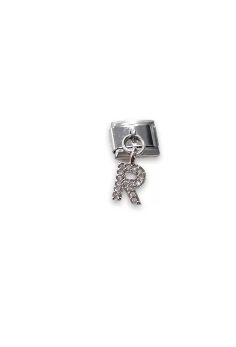 Sallantılı Harf Charm R Gümüş Renk