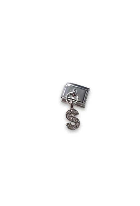 Sallantılı Harf Charm S Gümüş Renk
