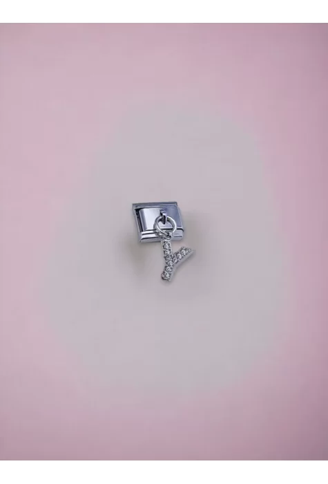 Sallantılı Harf Charm Y Gümüş Renk