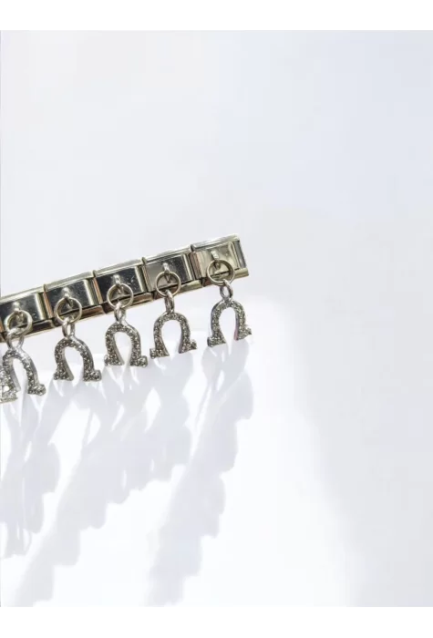 Sallantılı Nal Detaylı İtalyan Charm