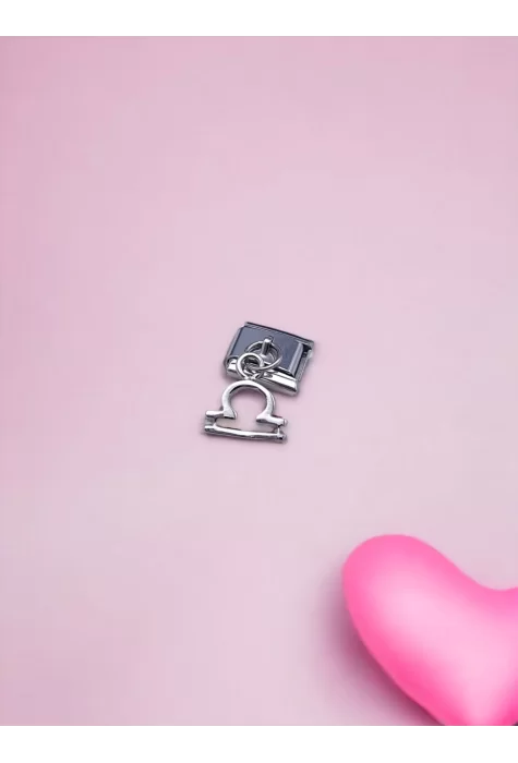 Sallantılı Terazi Burcu Charm Gümüş Renk