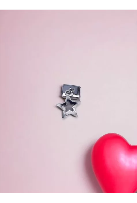 Sallantılı Yıldız Charm Gümüş Renk