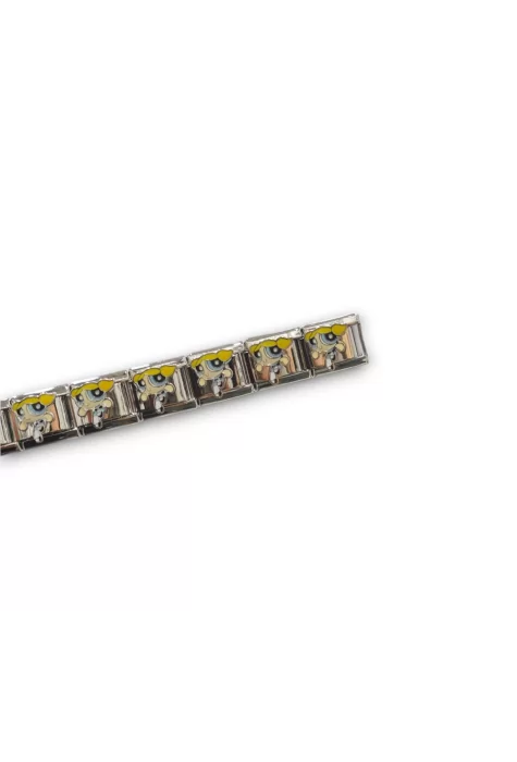 Sarı Küçük Kız Desenli İtalyan Charm