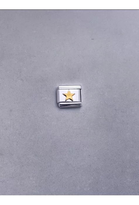 Sarı Yıldız Detaylı Charm