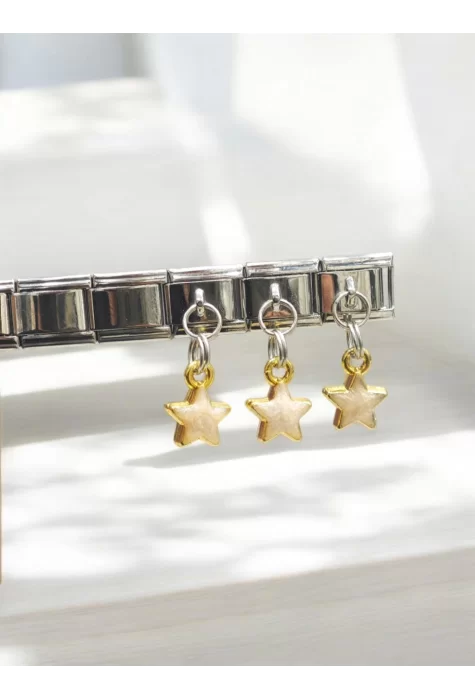 Sarı Yıldız Detaylı İtalyan Charm