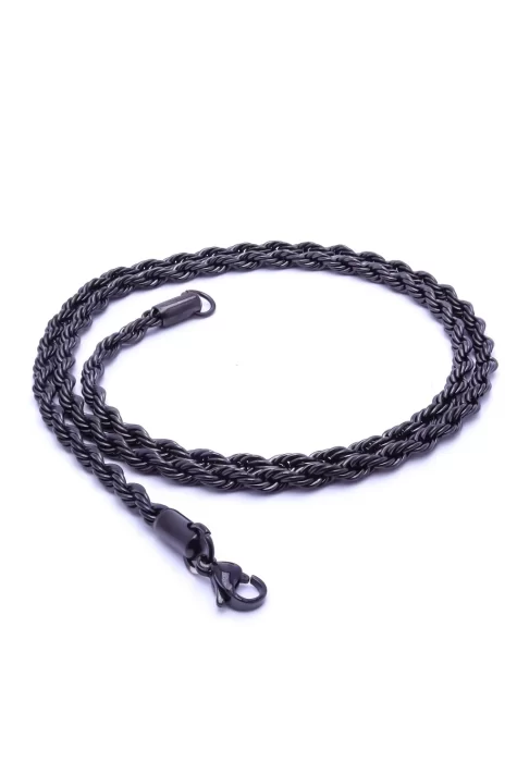 Sarmal Halat Çelik Kolye 4Mm