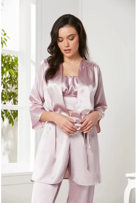 Kaliteli Şık Rose Renkli Kadın Pijama Takımı