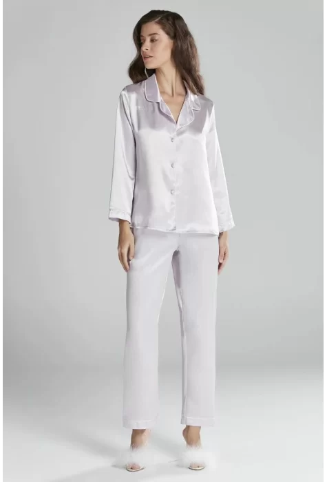Kaliteli Şık Saten Biyeli Kadın Pijama Takımı