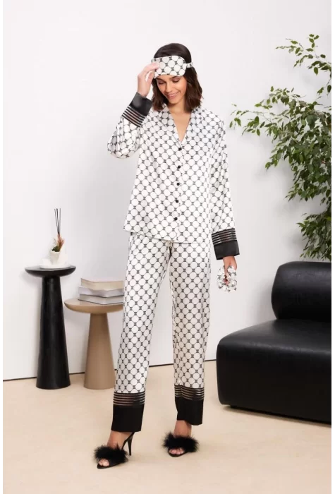 Kaliteli Şık Siyah Kadın Pijama Takımı