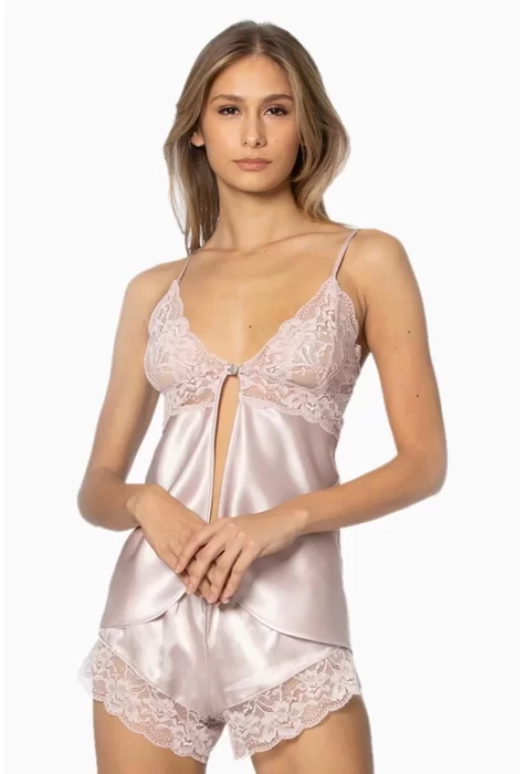 Kaliteli Şık Babydoll Gecelik - Pudra Renk