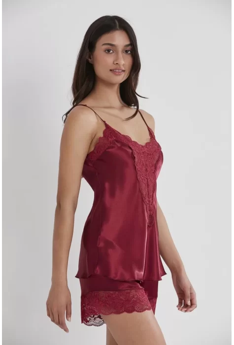 Babydoll Şort Takımı - Şık Bordo Renk