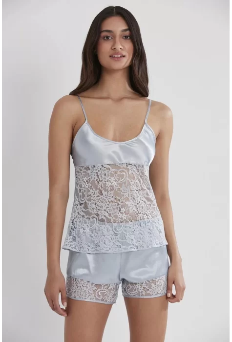 Kaliteli Şık Babydoll Şort Takımı - Mist Renk