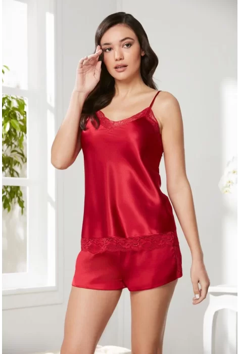Kaliteli Şık Babydoll Gecelik - Kırmızı
