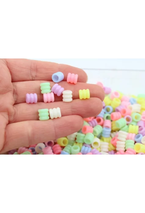Silindir Renkli Boncuk 10gr