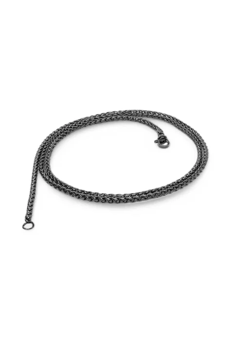 Siyah Renk Çelik Kolye 2.5Mm