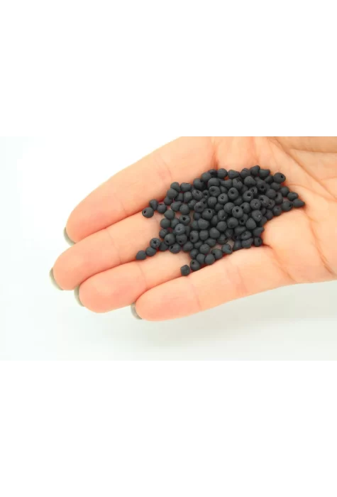 Small Drop Boncuk Mat Siyah 25gr