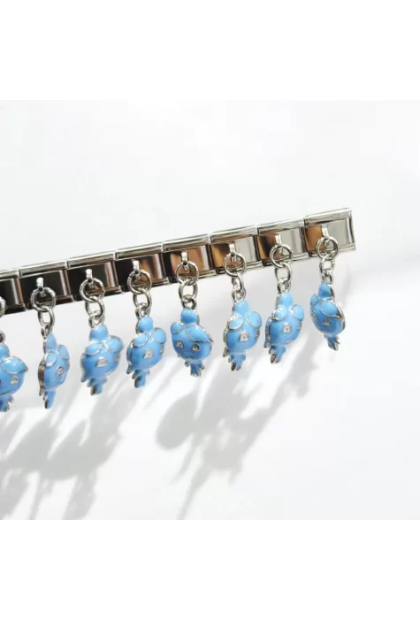 Su Desenli İtalyan Charm Sallantılı