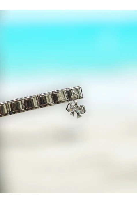 Taşlı Fiyonk Detaylı İtalyan Charm