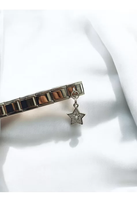 Taşlı Yıldız Figürlü İtalyan Charm