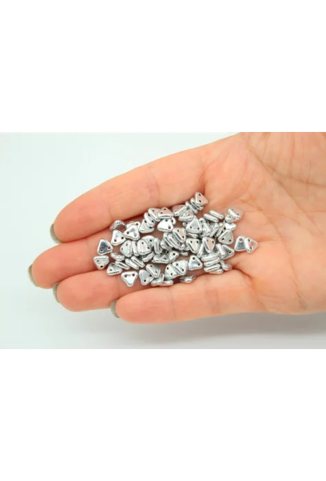 Triangle Boncuk Parlak Gümüş 25gr