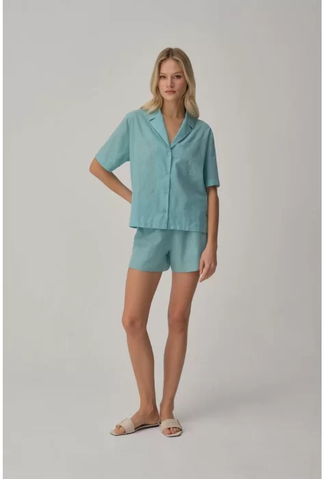 VANESSA Şık Yaz Pijama Takımı - Pastel Renkler