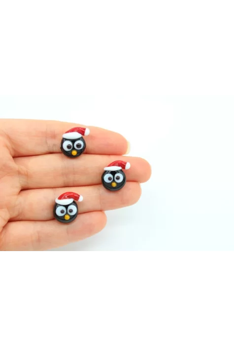 Yılbaşı Şapkalı Siyah Emoji Murano