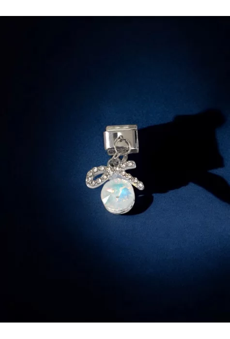 Zirkon Taşlı Arı Detaylı Sallantılı İtalyan Charm