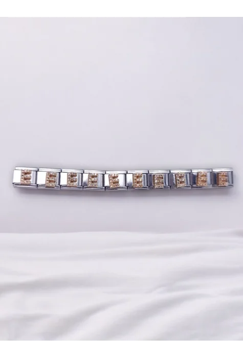 Zirkon Taşlı Harf Charm E