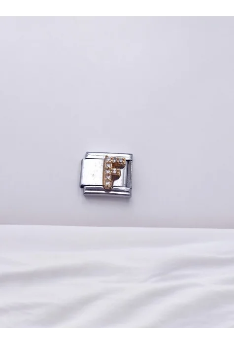 Zirkon Taşlı Harf Charm F