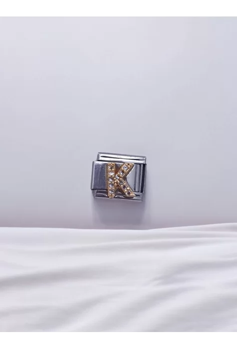 Zirkon Taşlı Harf Charm K
