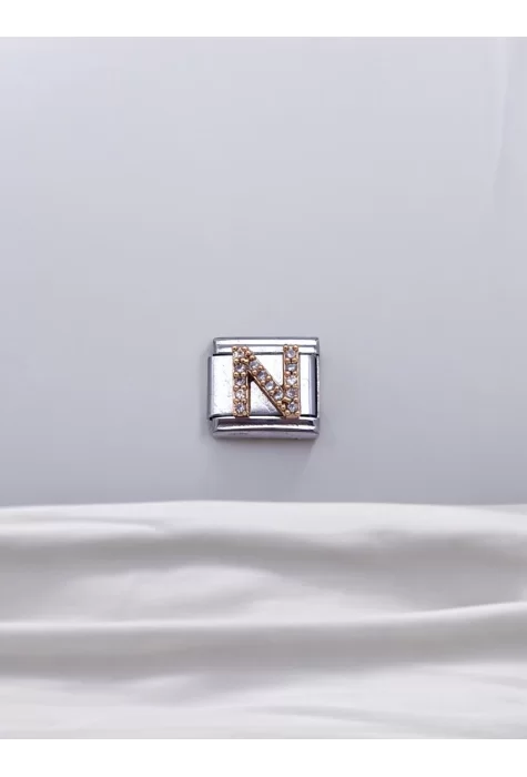 Zirkon Taşlı Harf Charm N