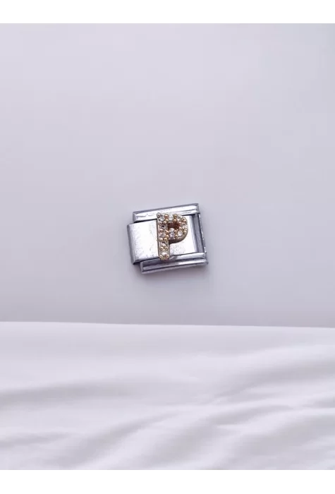 Zirkon Taşlı Harf Charm P