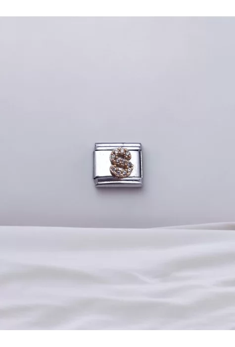 Zirkon Taşlı Harf Charm S