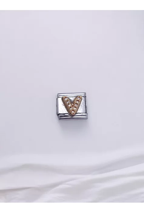 Zirkon Taşlı Harf Charm V