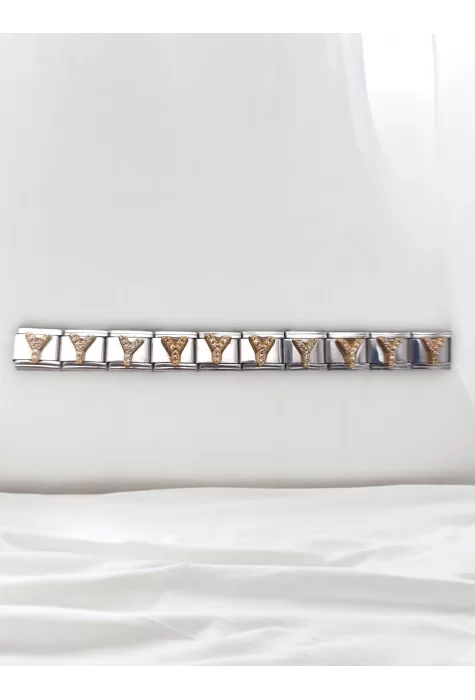 Zirkon Taşlı Harf Charm Y