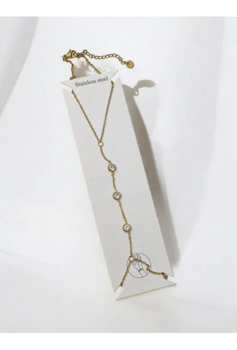 Zirkon Taşlı Şahmeran Gold Renk