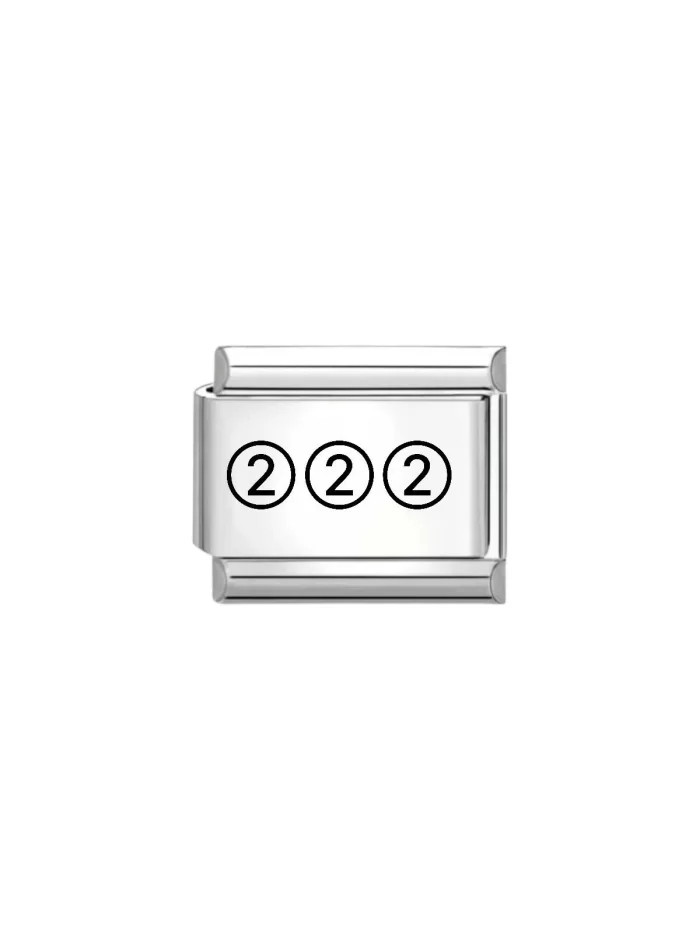 222 Yazılı İtalyan Charm