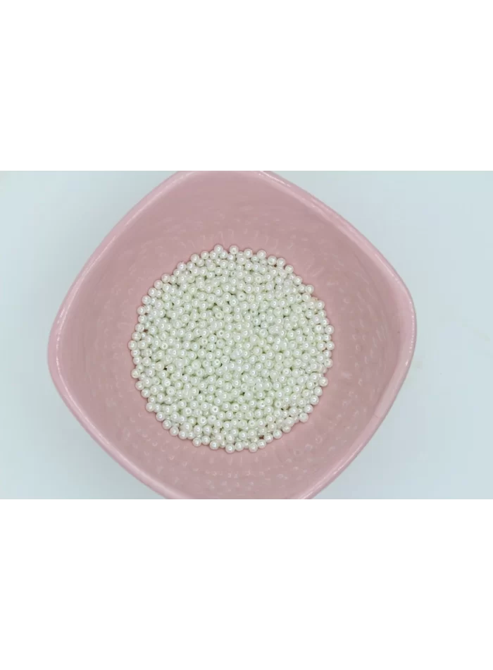 3mm Beyaz Cam İnci 50gr