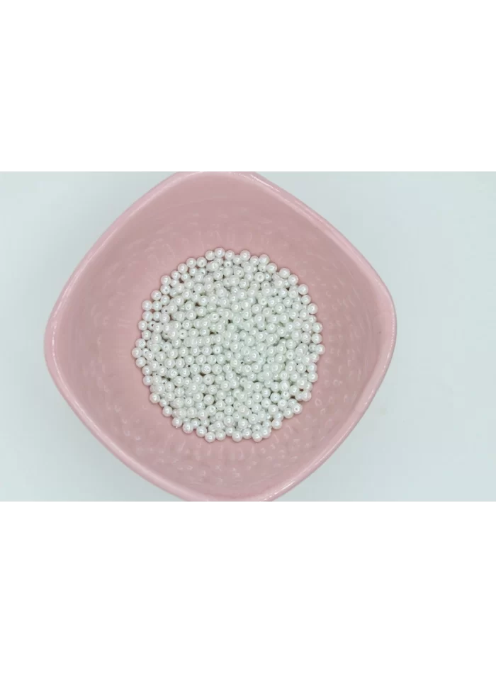 4mm Beyaz Cam İnci 50gr