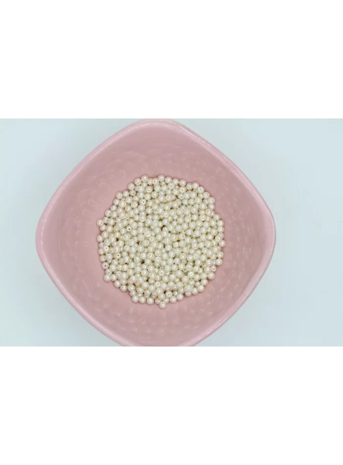 4mm Krem Cam İnci 50gr