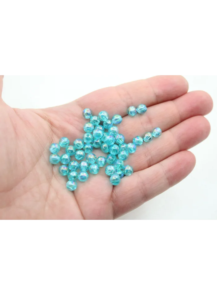 6mm Plastik Mavi Janjan Boncuk