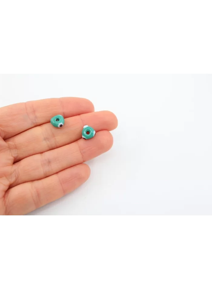 6mm Yuvarlak Yeşil Murano