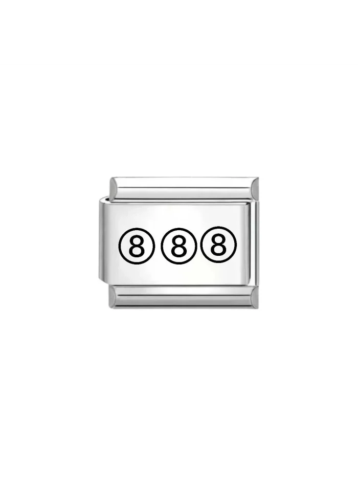 888 Yazılı İtalyan Charm