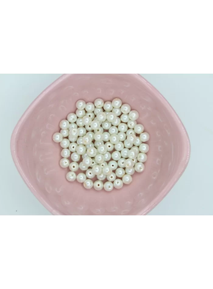 8mm Krem Cam İnci 50gr