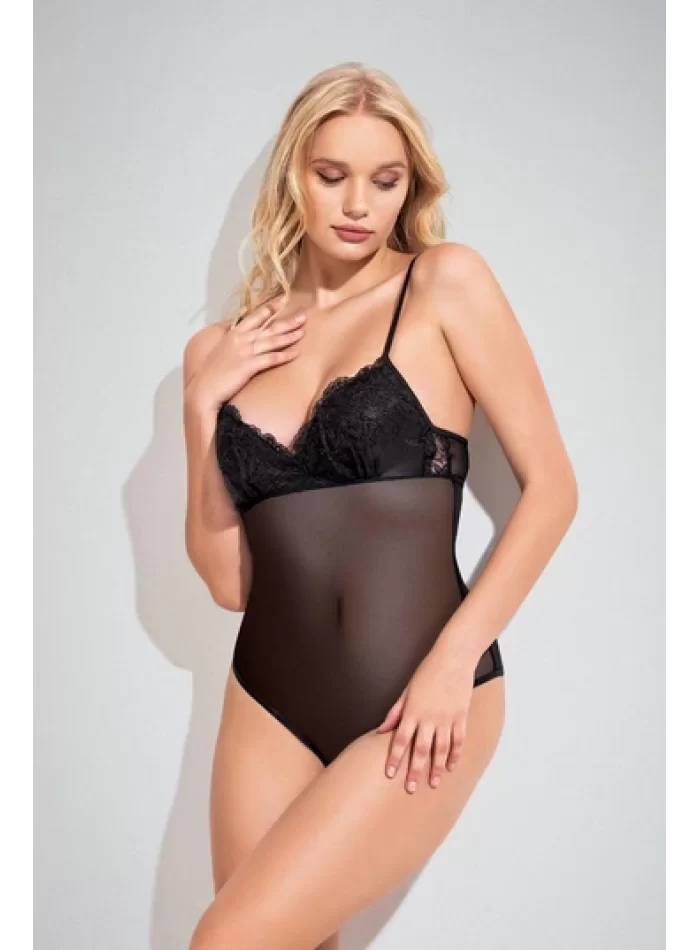 Kaliteli Şık Siyah Bodysuit 3lü Şort Takımı