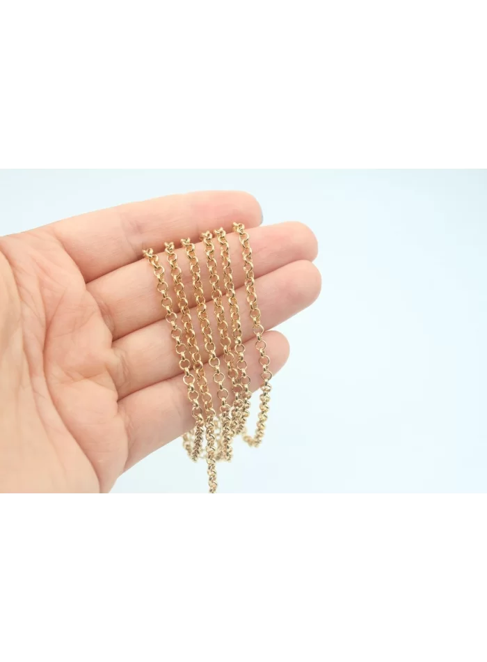 Altın Kap. 3,2mm Doc Zincir 1mt