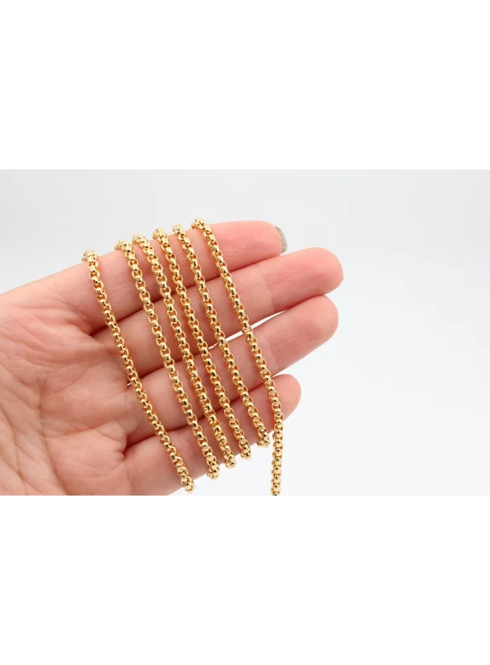 Altın Kap. 3mm Hasır Zincir 1mt