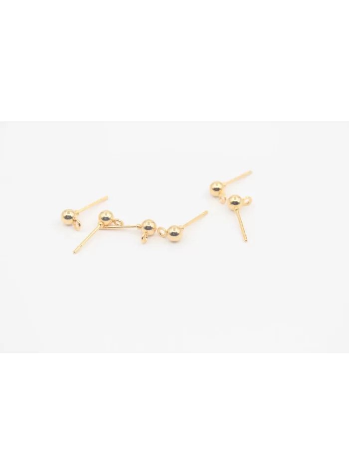 Altın Kap. 4mm Top Çivi Küpe